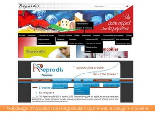 Webdesign : Proposition de réorganisation du site web & design + moderne
