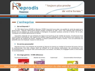 Webdesign : Proposition de réorganisation du site web & design + moderne