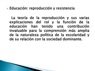 Teoria de la reproduccion y resistencia_teoria_online