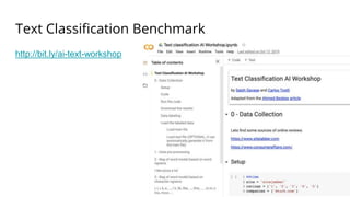 Text Classification Benchmark
http://bit.ly/ai-text-workshop
 