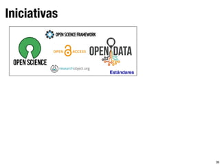 Iniciativas
36
Estándares
 