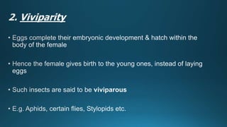 Reproduction in insects