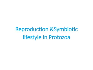 Reproduction &Symbiotic
lifestyle in Protozoa
 