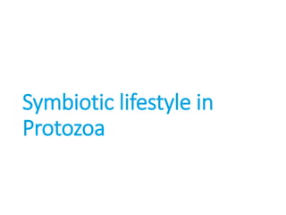 Symbiotic lifestyle in
Protozoa
 