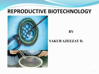 REPRODUCTIVE BIOTECHNOLOGY
BY
YAKUB AZEEZAT D.
1
 