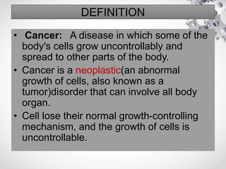 Reproductive cancer ( A Common geriatric problem) | PPTX