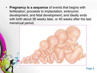 Reproductive physiology of pregnancy | PPTX
