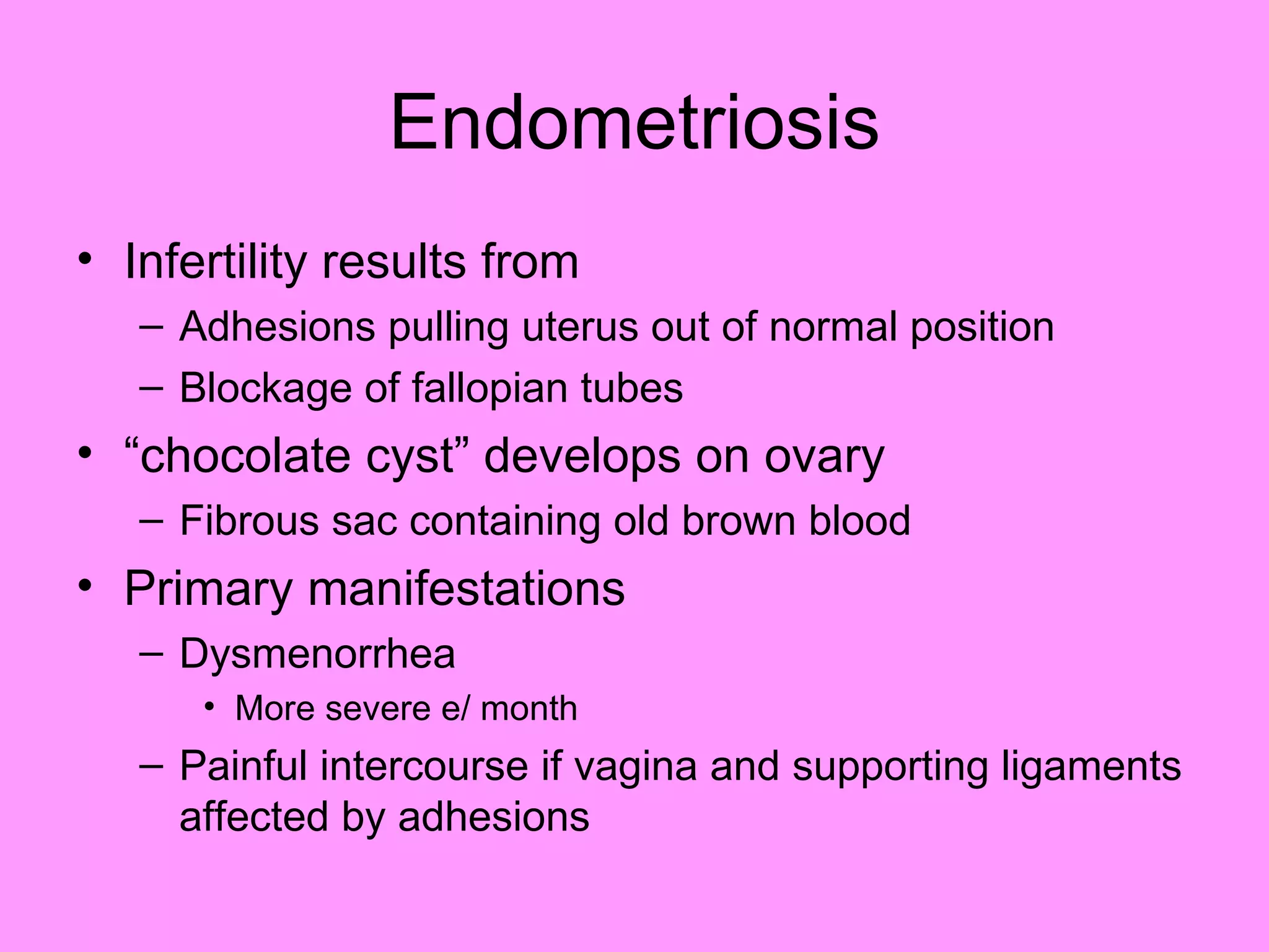 Reproductive systemdisorders
