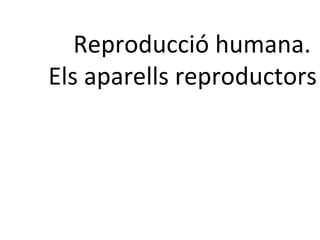 Reproducció humana.  Els aparells reproductors 