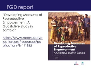 Development and Validation of a Reproductive Empowerment Scale | PPTX