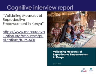 Development and Validation of a Reproductive Empowerment Scale | PPTX