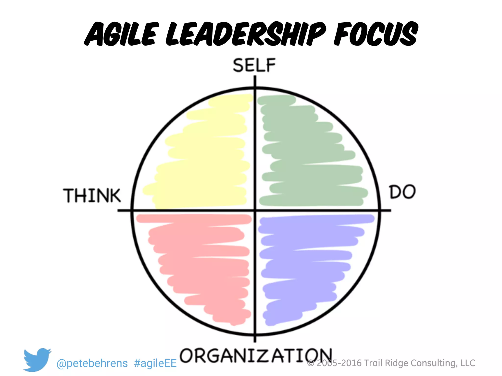 © 2005-2016 Trail Ridge Consulting, LLC@petebehrens #agileEE
Agile Leadership Focus
© 2005-2016 Trail Ridge Consulting, LLC@petebehrens #agileEE
 