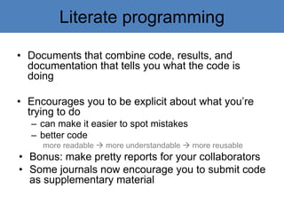 Reproducible research (and literate programming) in R | PPTX | Desktop ...