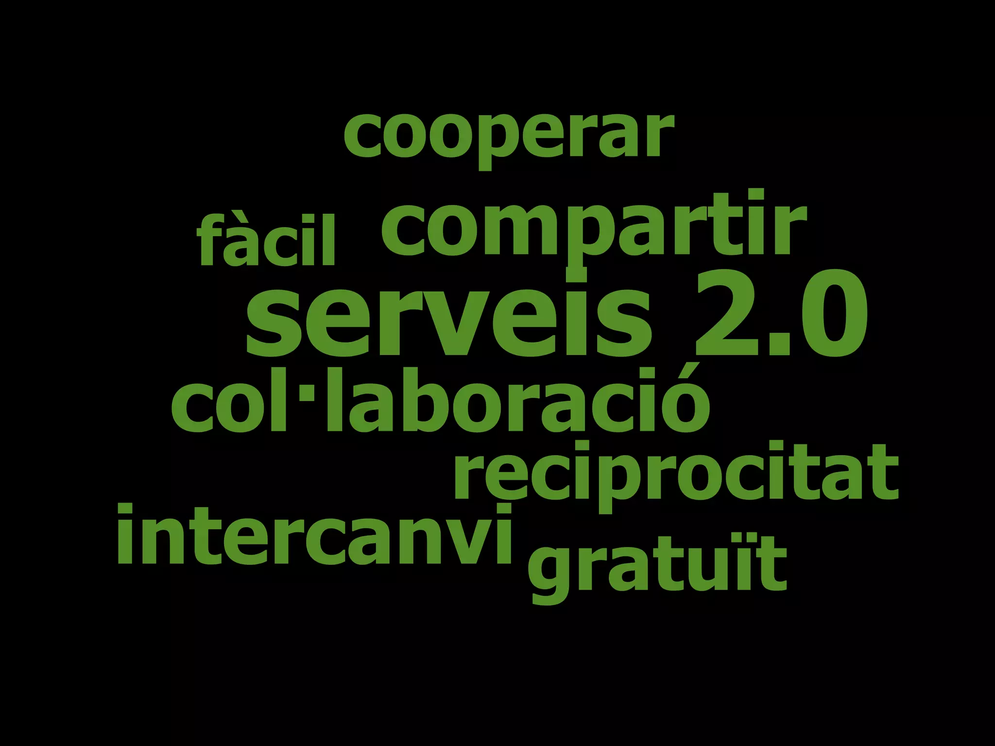 fàcil gratuït col·laboració compartir intercanvi serveis 2.0 cooperar reciprocitat 