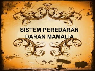 SISTEM PEREDARAN
DARAN MAMALIA
 