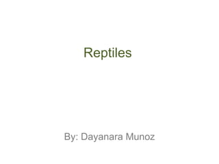 Reptiles




By: Dayanara Munoz
 