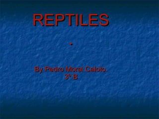 REPTILESREPTILES
..
By Pedro Moral Caloto.By Pedro Moral Caloto.
3º B3º B
 