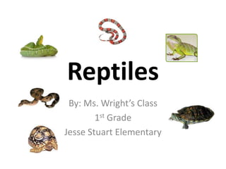 Reptiles By: Ms. Wright’s Class 1st Grade Jesse Stuart Elementary 