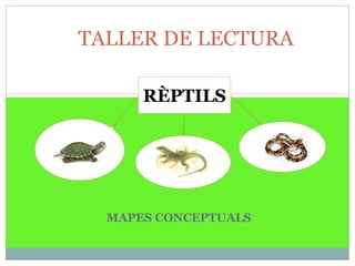 MAPES CONCEPTUALS
TALLER DE LECTURA
RÈPTILS
 