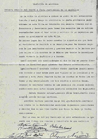 Proclamación II Republica Española en Alcublas
