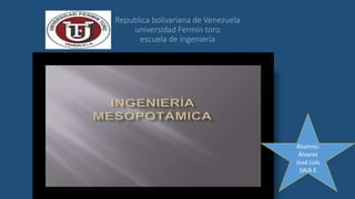 Republica bolivariana de Venezuela
universidad Fermín toro
escuela de ingeniería
Alumno:
Álvarez
José Luis
SAIA E
 