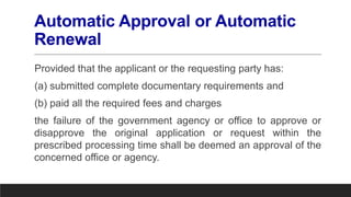 Republic Act 11032 (Ease of Doing Business and Efficient Government ...