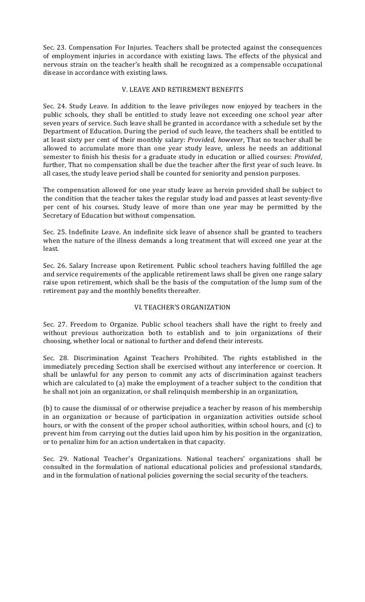 worksheet Magna Carta Worksheet republic act no 4670 magna carta for public school teachers 5