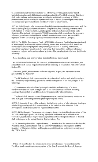 Republic act no.7796 tesda law | DOCX