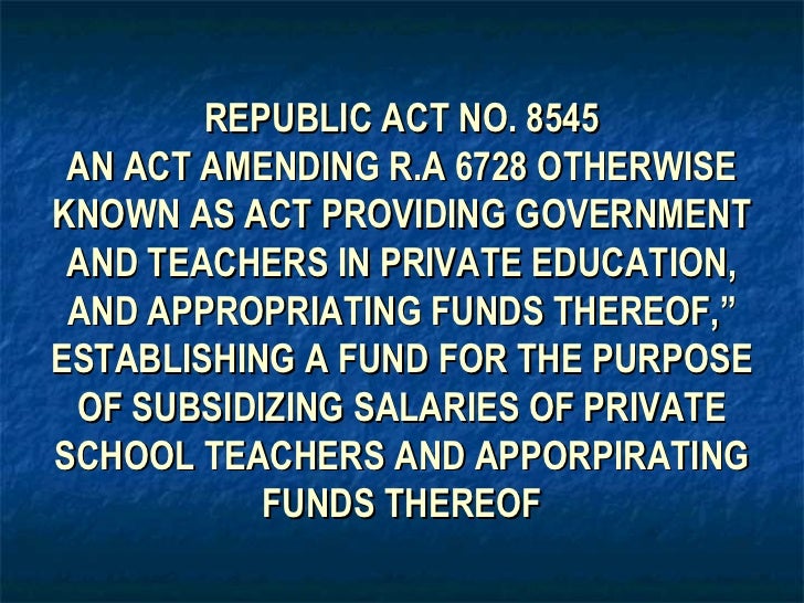 Republic Act No 8545