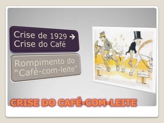 CRISE DO CAFÉ-COM-LEITE
 