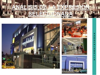 S
A
G
A
F
A
L
A
B
E
L
L
A
ANALISIS DE LA EXPRESION
SELECCIONADA
 
