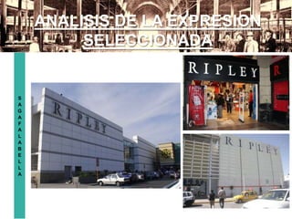 S
A
G
A
F
A
L
A
B
E
L
L
A
ANALISIS DE LA EXPRESION
SELECCIONADA
 