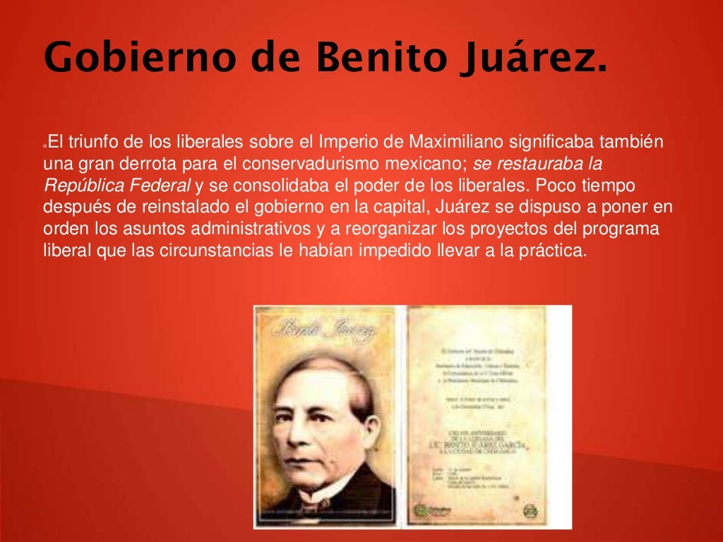 Republica Restaurada Gobierno de Benito Juarez y Sebastian Lerdo de T…