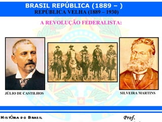 A REVOLUÇÃO FEDERALISTA: JÚLIO DE CASTILHOS SILVEIRA MARTINS 