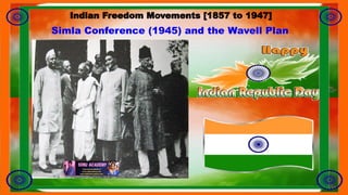 Simla Conference (1945) and the Wavell Plan
Indian Freedom Movements [1857 to 1947]
 