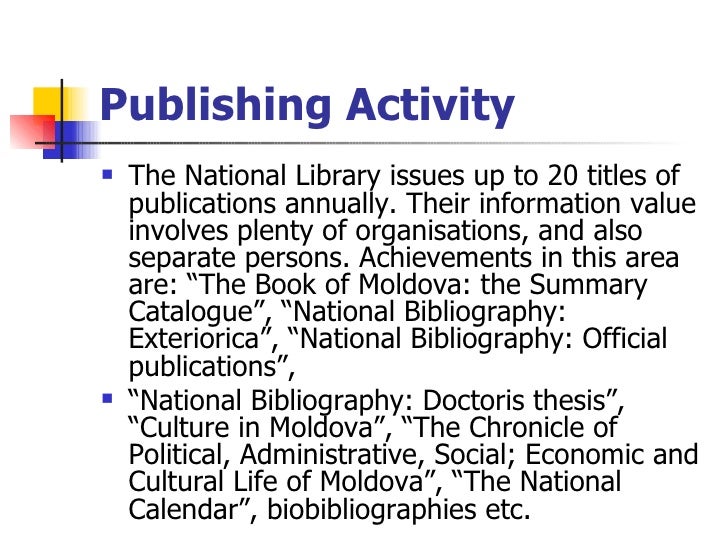 National library thesis