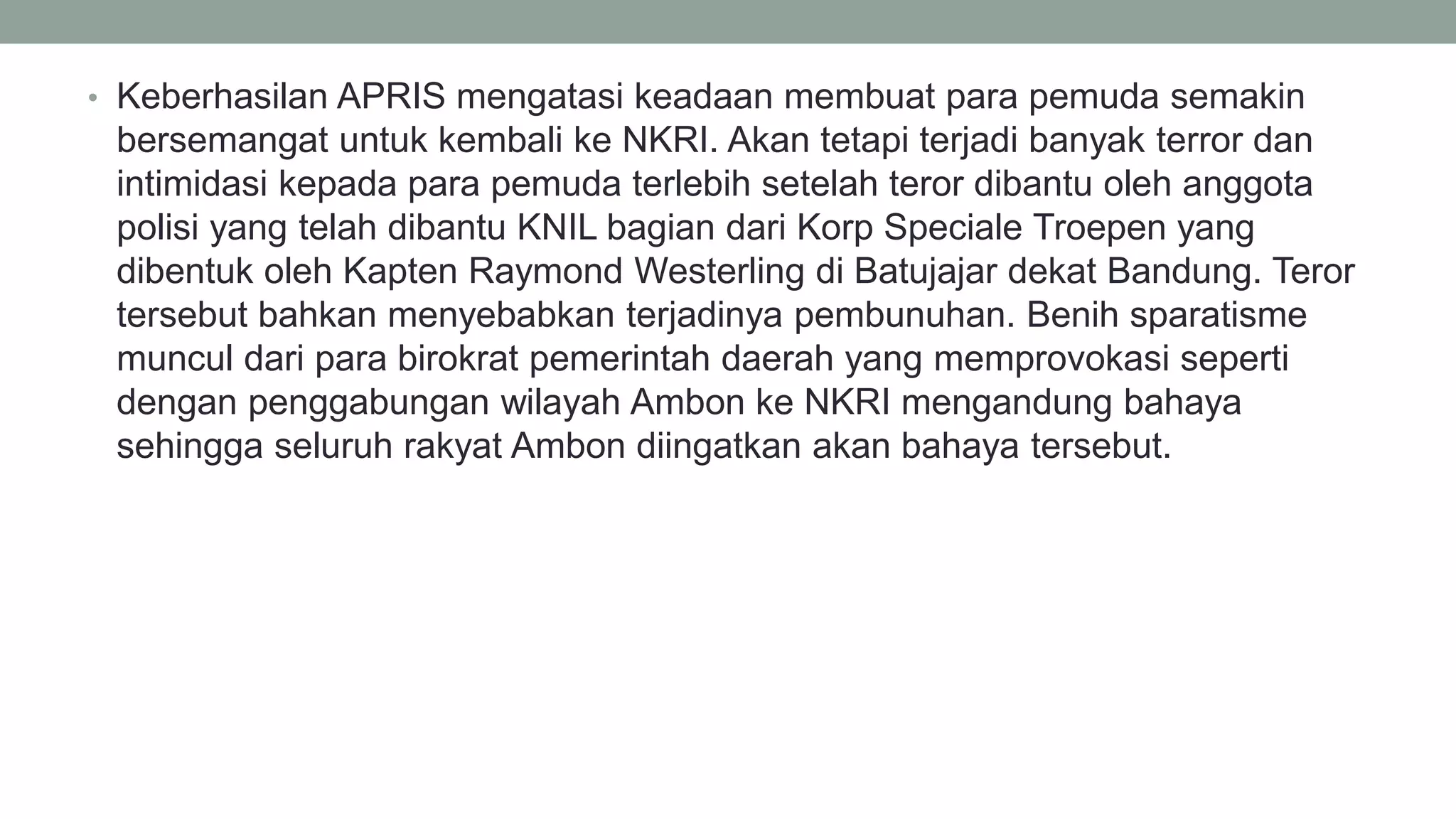 Tujuan Rms Republik maluku selatan (rms) | PPTX