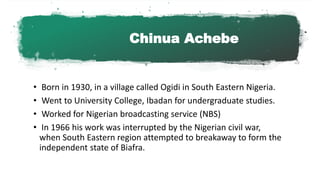 Things Fall Apart by Chinua Achebe | PPTX
