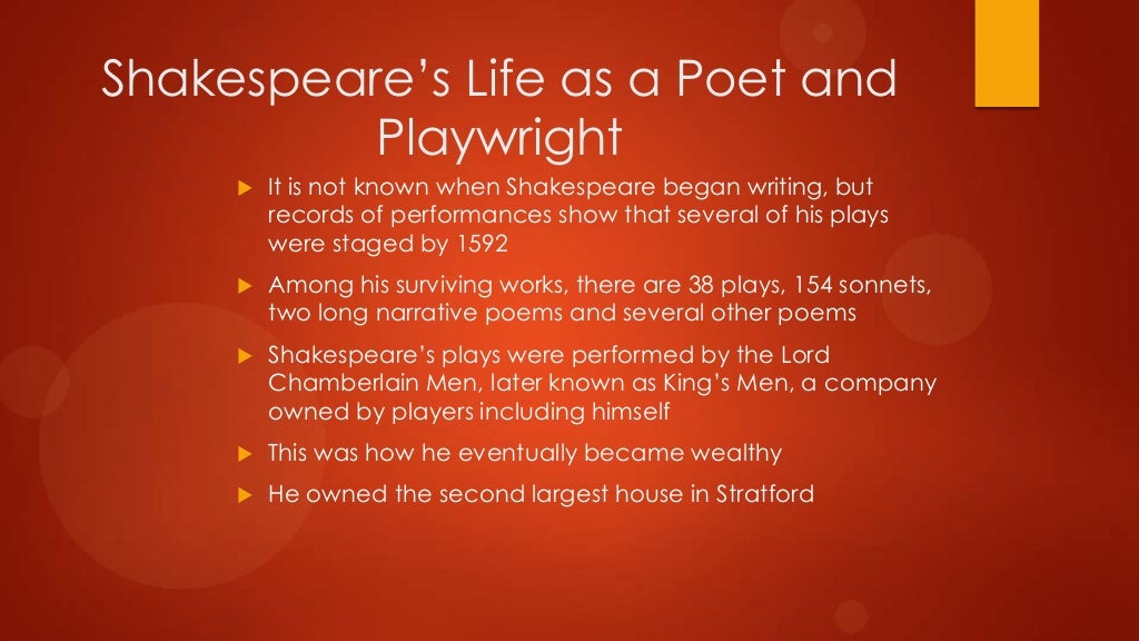 Repurposed slides of William Shakespeare’s historical background slid…