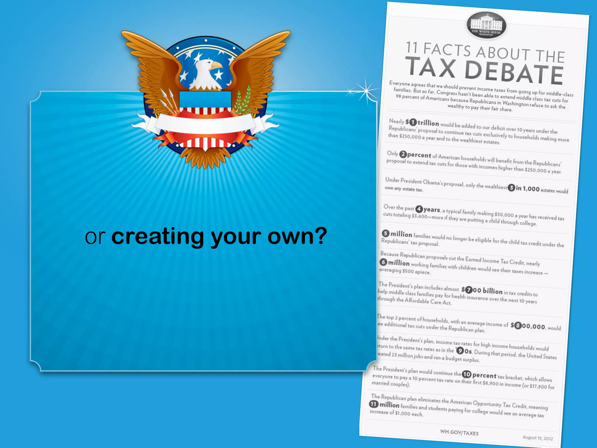 or creating your own?
 