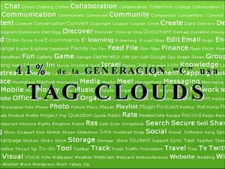 41%  de la  GENERACION “C” usa TAG CLOUDS 