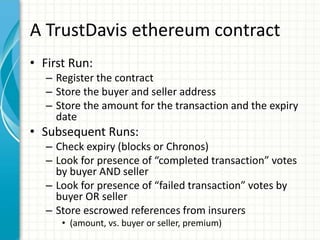 TrustDavis on ethereum