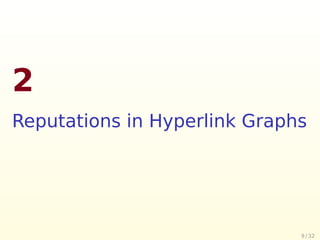 Reputation Systems I