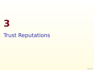 Reputation Systems I