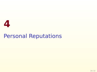 Reputation Systems I