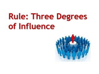 Rule: Three Degrees
of Influence
 