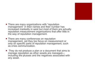 Reputation Conference Reputation management | PPTX