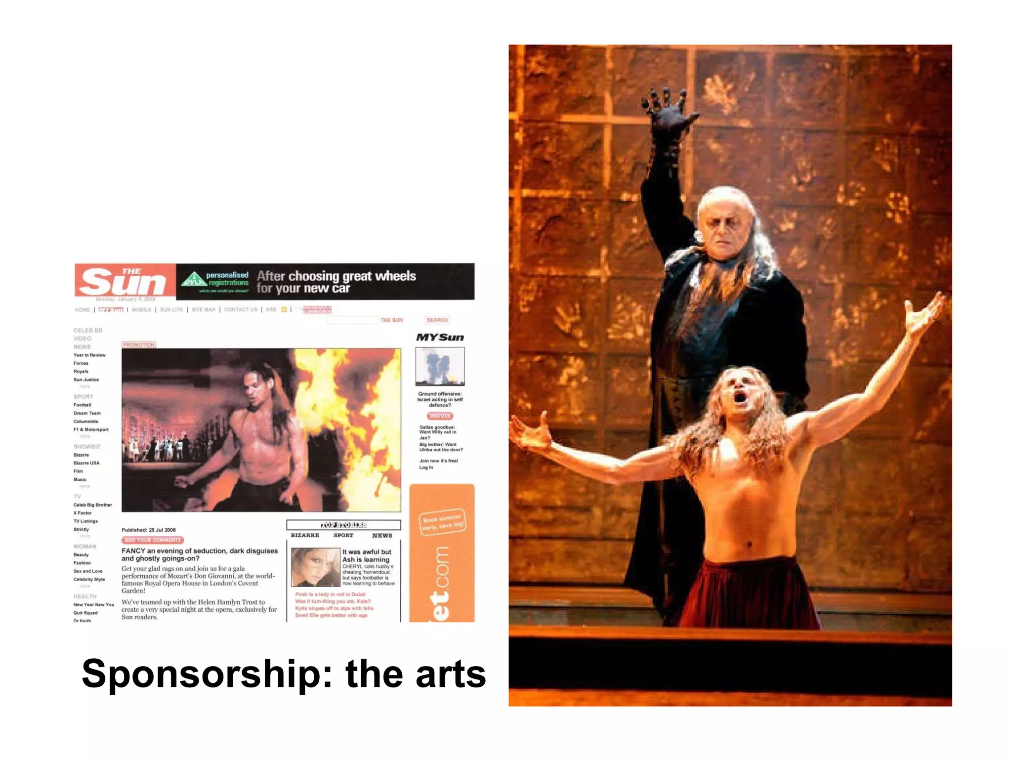Sponsorship: the arts 