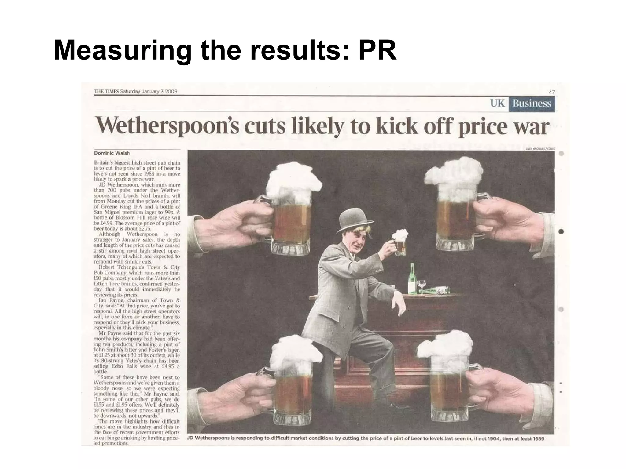 Measuring the results: PR 