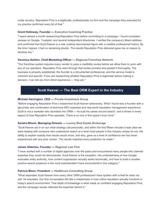 Reputation Pros Reviews ................. | PDF